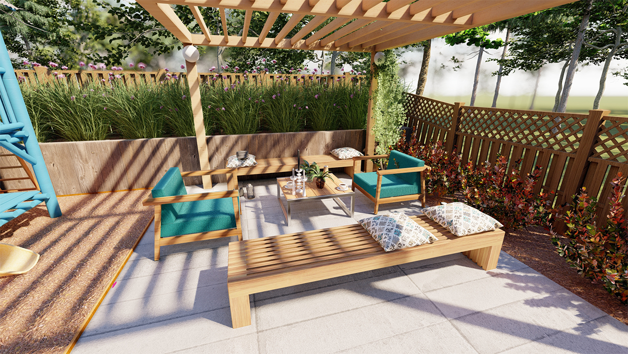 Balcony backyard 3d design online