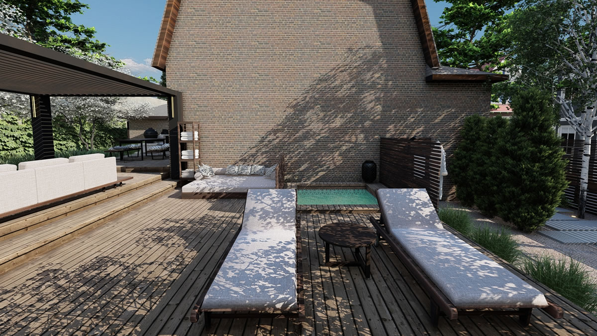 Backyard spa design