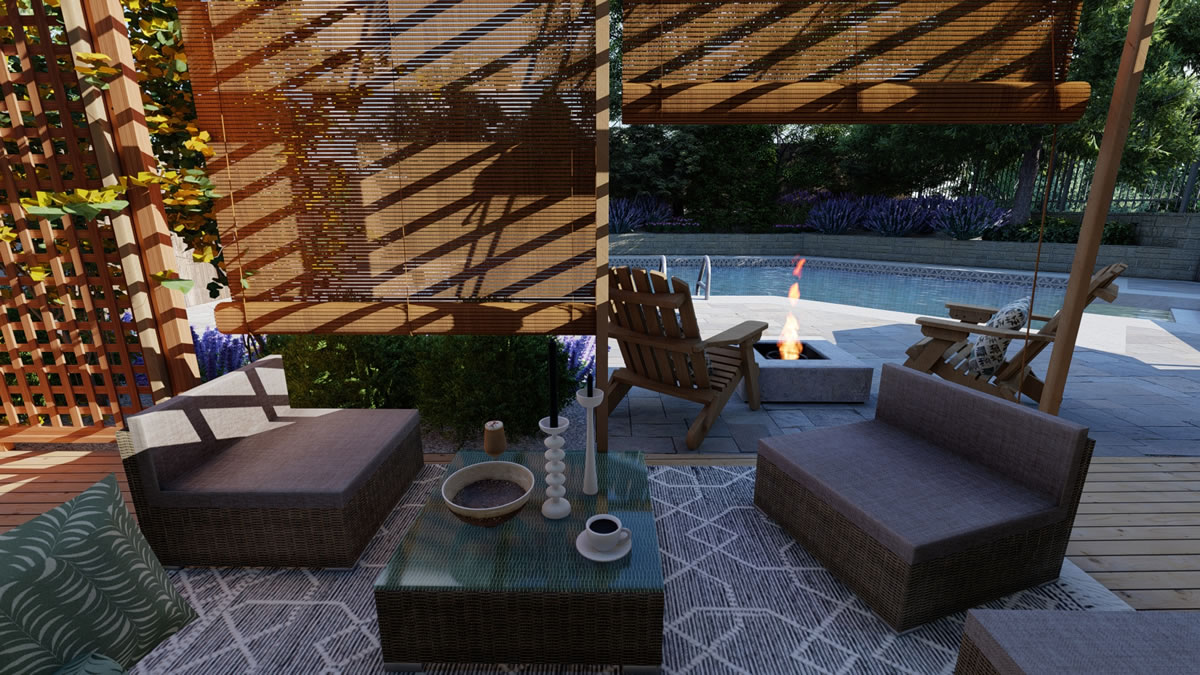 Outdoor lounge area design