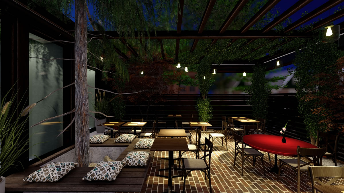 restaurant patio design toronto night (1)